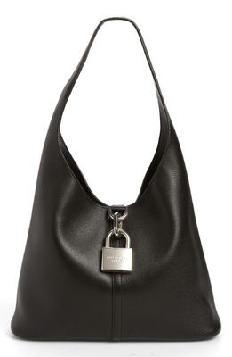 Balenciaga Medium Locker Leather North/South Hobo Bag in Black