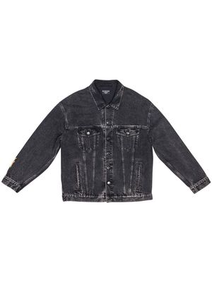 Balenciaga Metal Oversized denim-jacket - 1055 WASHED BLACK
