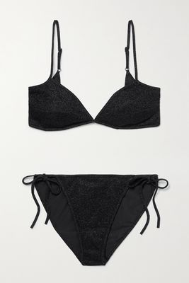 Balenciaga - Metallic Stretch Bikini - Black