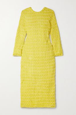 Balenciaga - Metallic Stretch-tweed Dress - Yellow