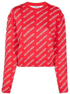 Balenciaga mini logo jumper - Red