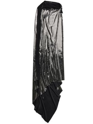 Balenciaga Minimal metallic-effect gown - 1073 -BLACK/SILVER