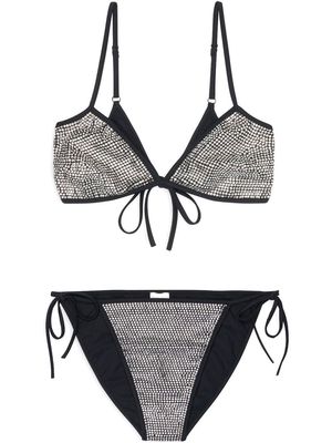Balenciaga Minimal rhinestone-embellished bikini set - Black