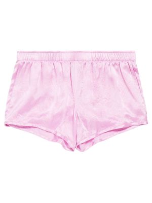 Balenciaga monogram-jacquard silk mini shorts - Pink