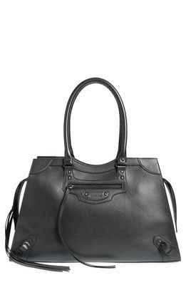 Balenciaga Neo Classic City Leather Weekend Tote in Black