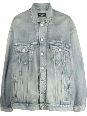 Balenciaga oversize denim jacket - Blue