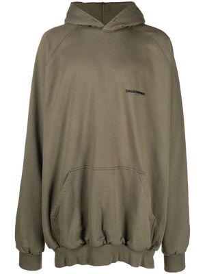 Balenciaga oversize logo-print hoodie - Green