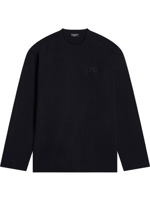 BALENCIAGA oversize long sleeve T-shirt - Black