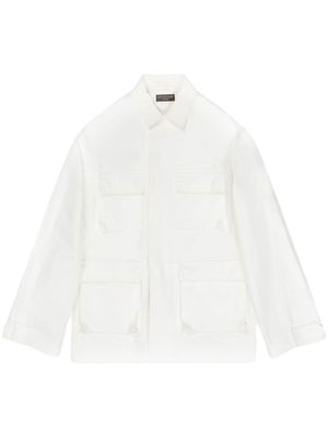 Balenciaga oversized cotton shirt jacket - White