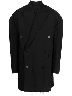 Balenciaga oversized double-breasted coat - Black