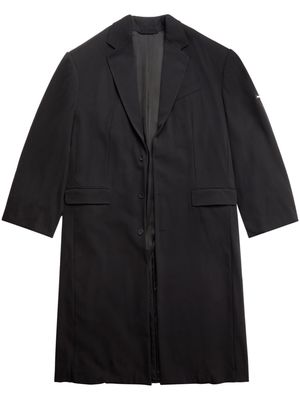 Balenciaga oversized long-sleeve wool coat - Black