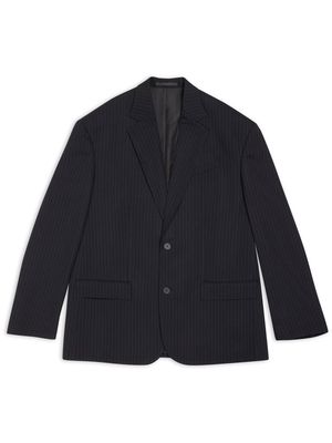 Balenciaga oversized striped wool blazer - Black