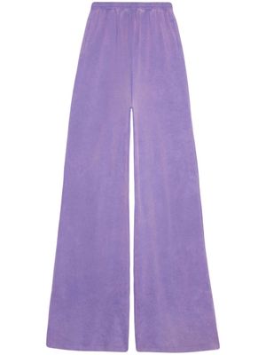 Balenciaga oversized velvet track pants - Purple