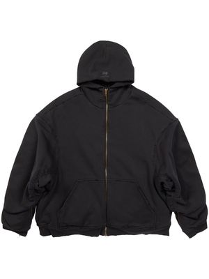 Balenciaga oversized zip up hoodie - Black