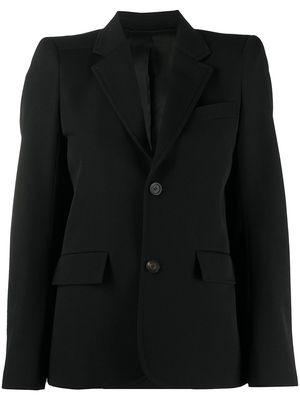 Balenciaga padded shoulder blazer - Black