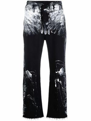 Balenciaga painterly-print track pants - Black