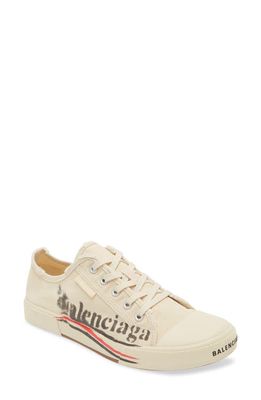 Balenciaga Paris Low Top Sneaker in Political Print/White