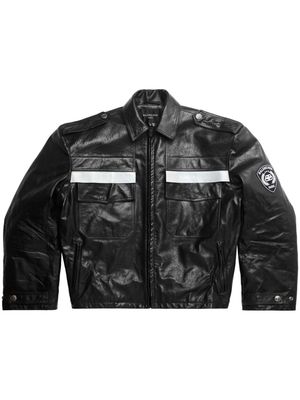 Balenciaga Paris Uniform leather jacket - 1000 -Black