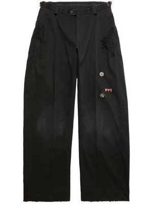 Balenciaga patch-detail loose-fit trousers - 1000 -Black