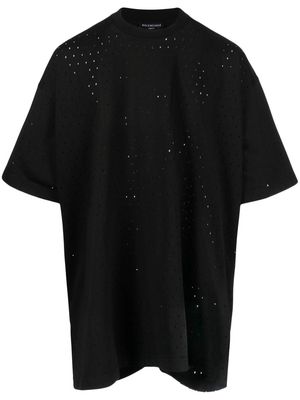 Balenciaga perforated oversize T-shirt - Black