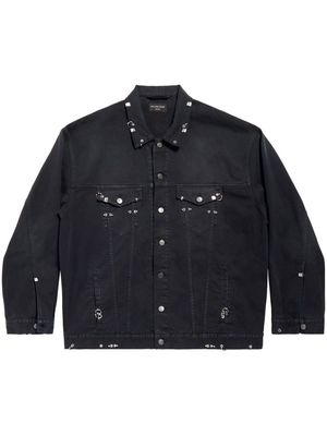 Balenciaga Pierced denim jacket - Black