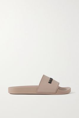 Balenciaga - Piscine Logo-embossed Rubber Slides - Neutrals