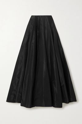 Balenciaga - Pleated Silk-taffeta Maxi Skirt - Black