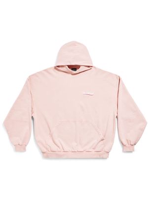 Balenciaga Political Campaign logo-embroidered hoodie - Pink