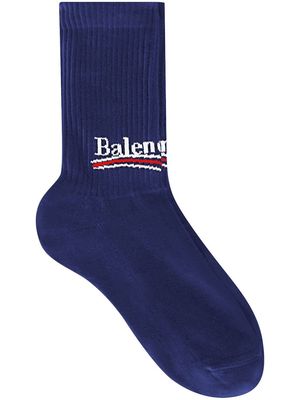 Balenciaga Political Campaign socks - Blue