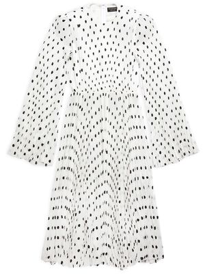 Balenciaga polka dot print dress - White