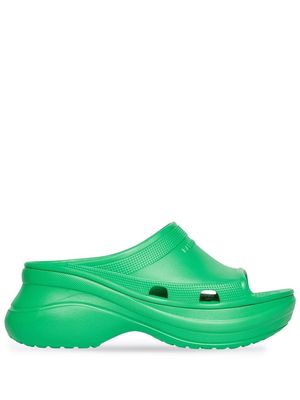 Balenciaga Pool Crocs slide sandals - Green