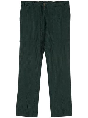 Balenciaga Pre-Owned 2000s striped silk trousers - Green