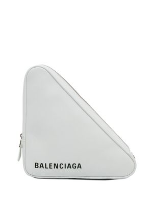 Balenciaga Pre-Owned 2007 Triangle logo-print clutch bag - Grey