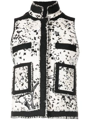 Balenciaga Pre-Owned 2008 Runaway abstract pattern jacquard vest - White