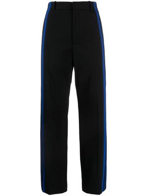 Balenciaga Pre-Owned 2010s side-striped straight-legged trousers - Black