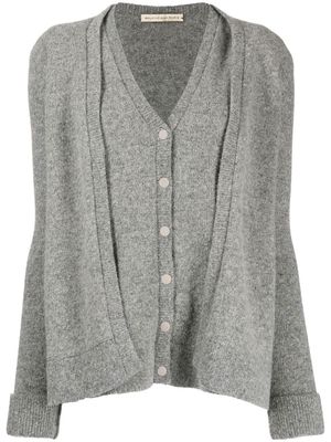 Balenciaga Pre-Owned layered V-neck cardigan - Grey