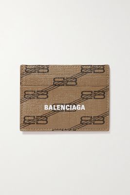 Balenciaga - Printed Coated-canvas Cardholder - Neutrals