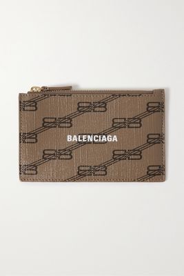 Balenciaga - Printed Coated-canvas Wallet - Neutrals