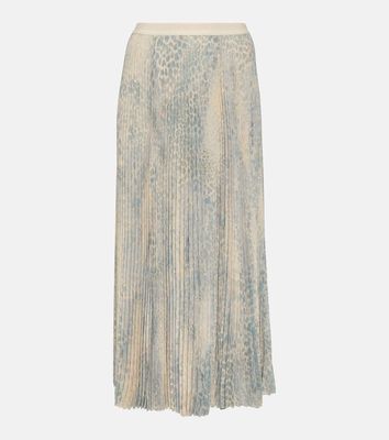 Balenciaga Printed pleated midi skirt
