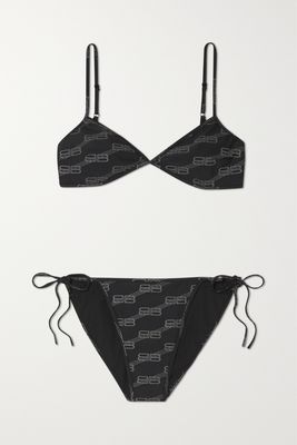 Balenciaga - Printed Stretch Bikini - Black