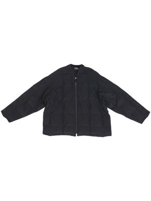 Balenciaga quilted lining oversized jacket - BLACK
