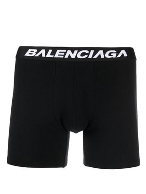 Balenciaga Racer logo-waistband boxers - Black