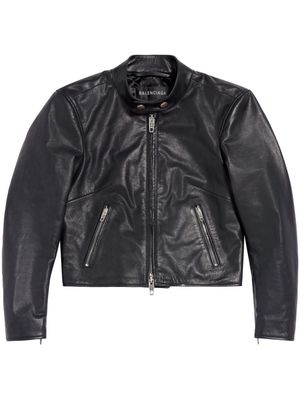 Balenciaga Racer zipped leather jacket - Black