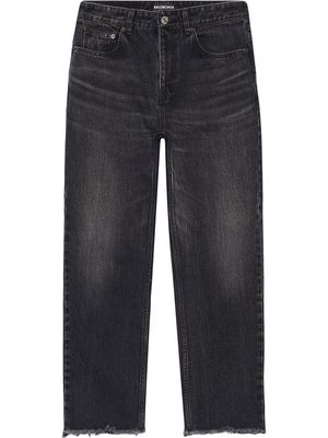 Balenciaga raw-cut slim-leg jeans - Grey