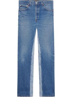 Balenciaga recycled slip-patch jeans - Blue