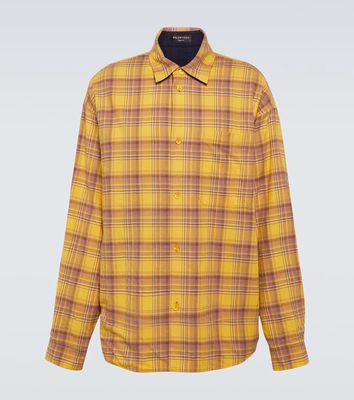 Balenciaga Reversible checked cotton shirt
