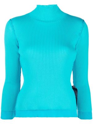 Balenciaga reversible fitted jumper - Blue