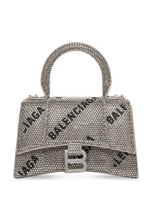 Balenciaga rhinestone-embellished logo tote bag - Silver