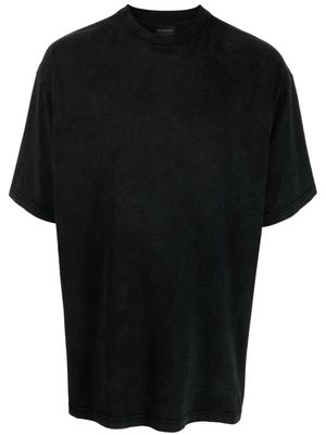 Balenciaga rhinestone-logo cotton T-shirt - Black