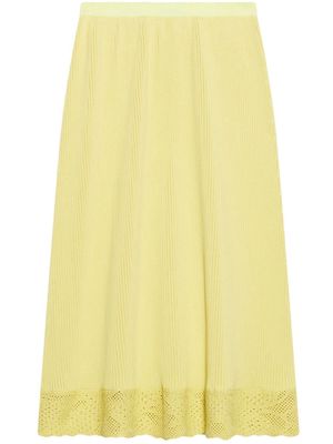 Balenciaga rib-knit slip skirt - Yellow